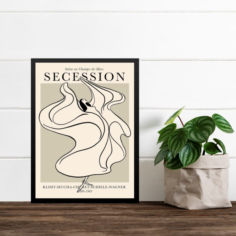 Quadro Decorativo Minimalista Mulher - Klimt