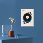 Quadro Decorativo Música Disco Azul - Bauhaus