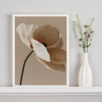 Quadro Decorativo Nuances Bege - Flor Única