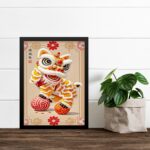 Quadro Decorativo Oriental - Leão Chinês