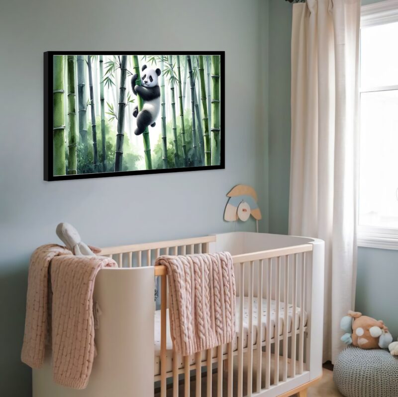 Quadro Decorativo Panda Canavial - 50x70 cm