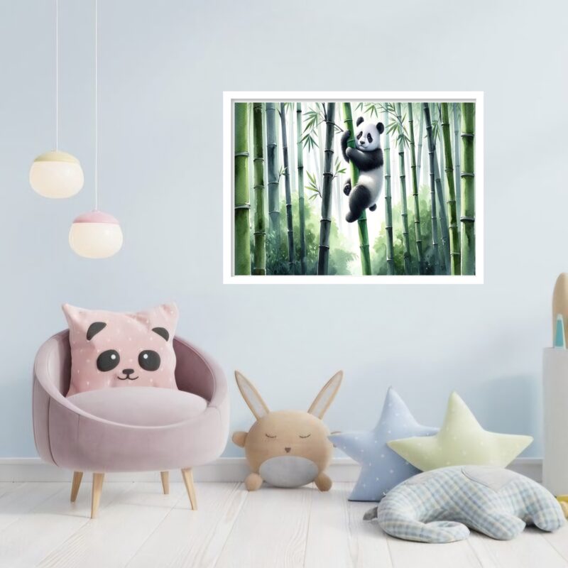 Quadro Decorativo Panda Canavial - 50x70 cm