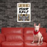 Quadro Decorativo Para Academia - Push Yourself