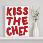 Quadro Decorativo Para Cozinha Kiss The Chef
