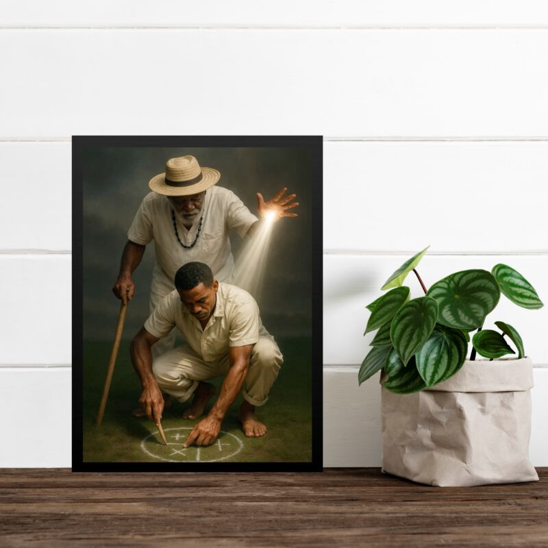 Quadro Decorativo Preto Velho e Médium