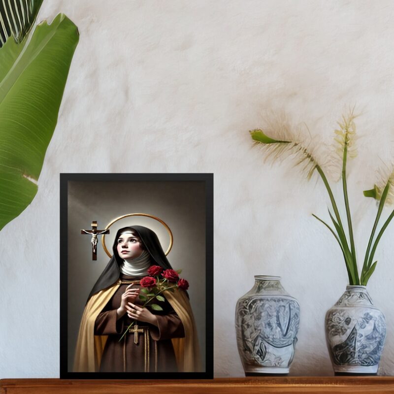 Quadro Decorativo Santa Teresinha Das Rosas