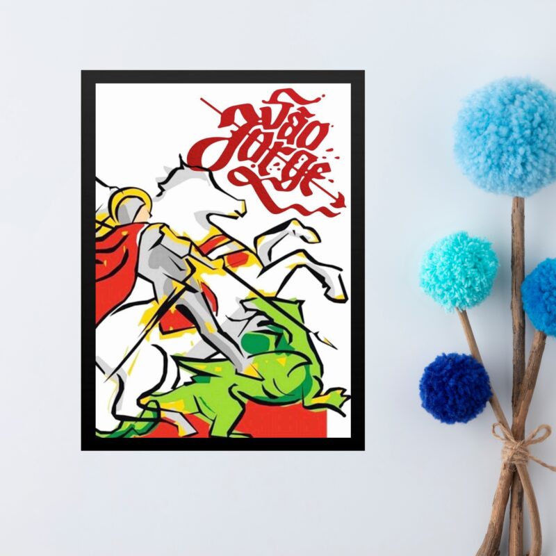 Quadro Decorativo São Jorge Abstrato