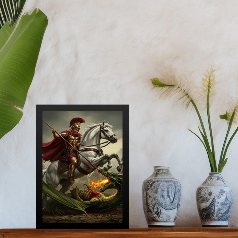 Quadro Decorativo São Jorge Valente Guerreiro