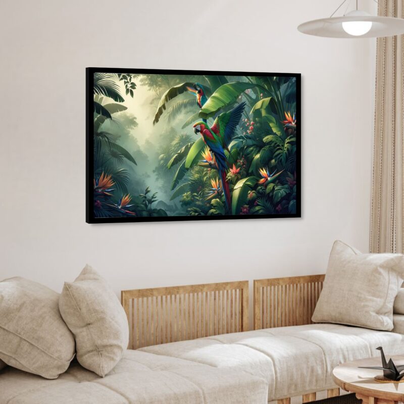 Quadro Decorativo Tropical Araras - 50x70 cm