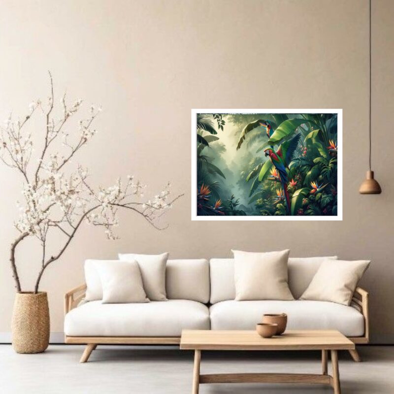 Quadro Decorativo Tropical Araras - 50x70 cm