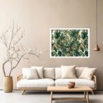 Quadro Decorativo Tropical Flores Amarelas - 50x70 cm