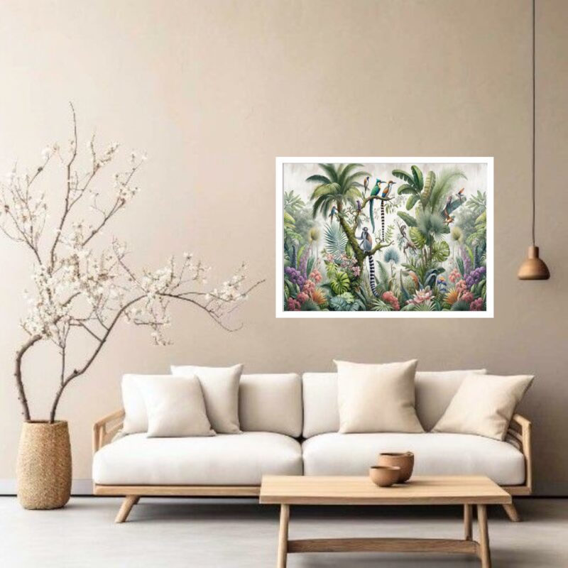 Quadro Decorativo Tropical Lemurien - 50x70 cm