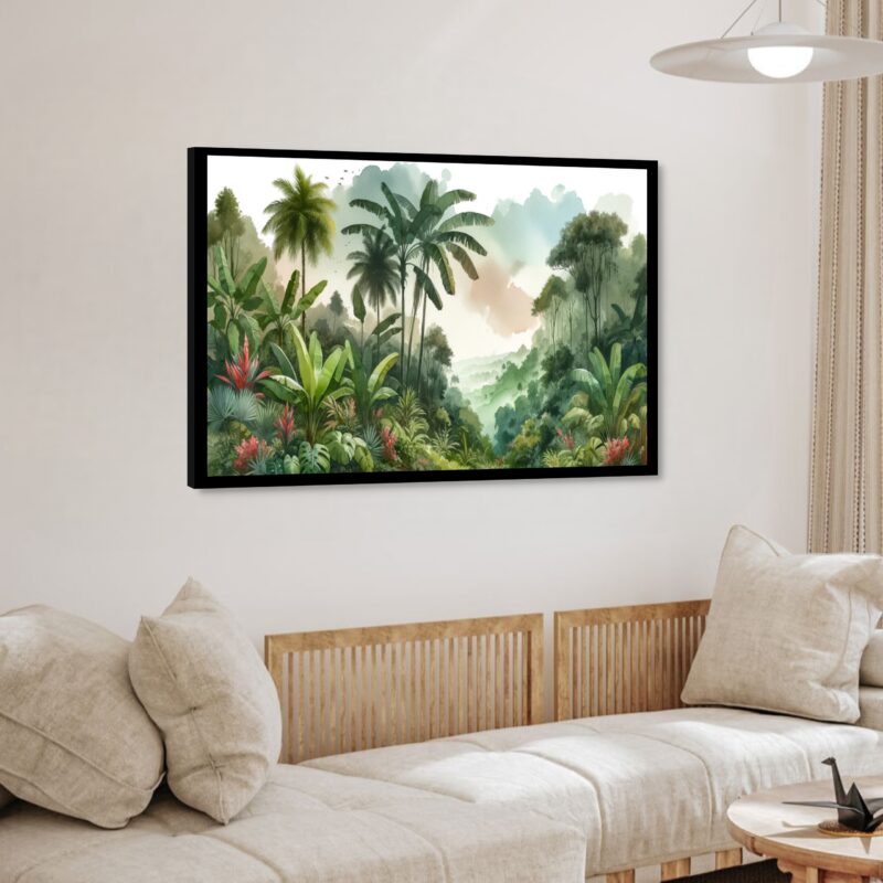 Quadro Decorativo Tropical Verde - 50x70 cm