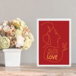 Quadro Decorativo Vermelho - All You Need Is Love