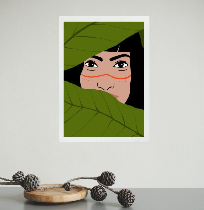 Quadro Decorativo índia Yanomami