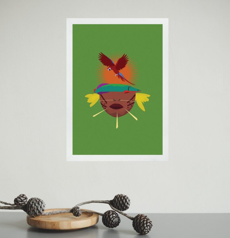 Quadro Decorativo índio Yanomami