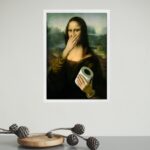 Quadro Divertido Banheiro - Monalisa Papel Higiênico