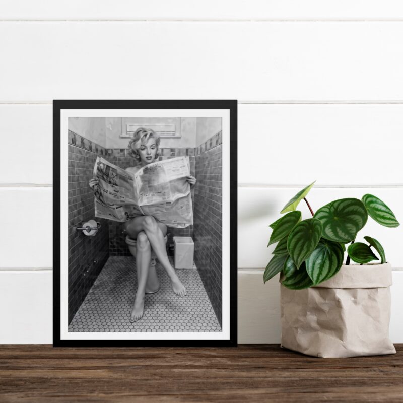 Quadro Divertido Para Banheiro - Marilyn Monroe