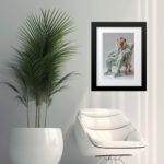 Quadro Leão Fashion Rico - 60x48 Cm