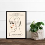 Quadro Minimalista Arte Mulher Francesa
