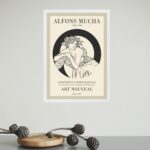 Quadro Minimalista Mulher Mucha - Art Nouveau