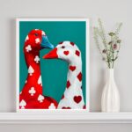 Quadro Patinhos Naipes Carta De Baralho