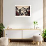 Quadro Decorativo Ambiente Japonês - 50x70 cm
