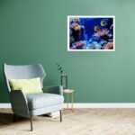 Quadro Decorativo Aquário Peixes Corais - 50x70 cm