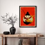 Quadro Decorativo Arquétipo Pescador Oriental - 70x50 cm