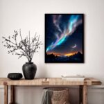 Quadro Decorativo Aurora Boreal - 70x50 cm