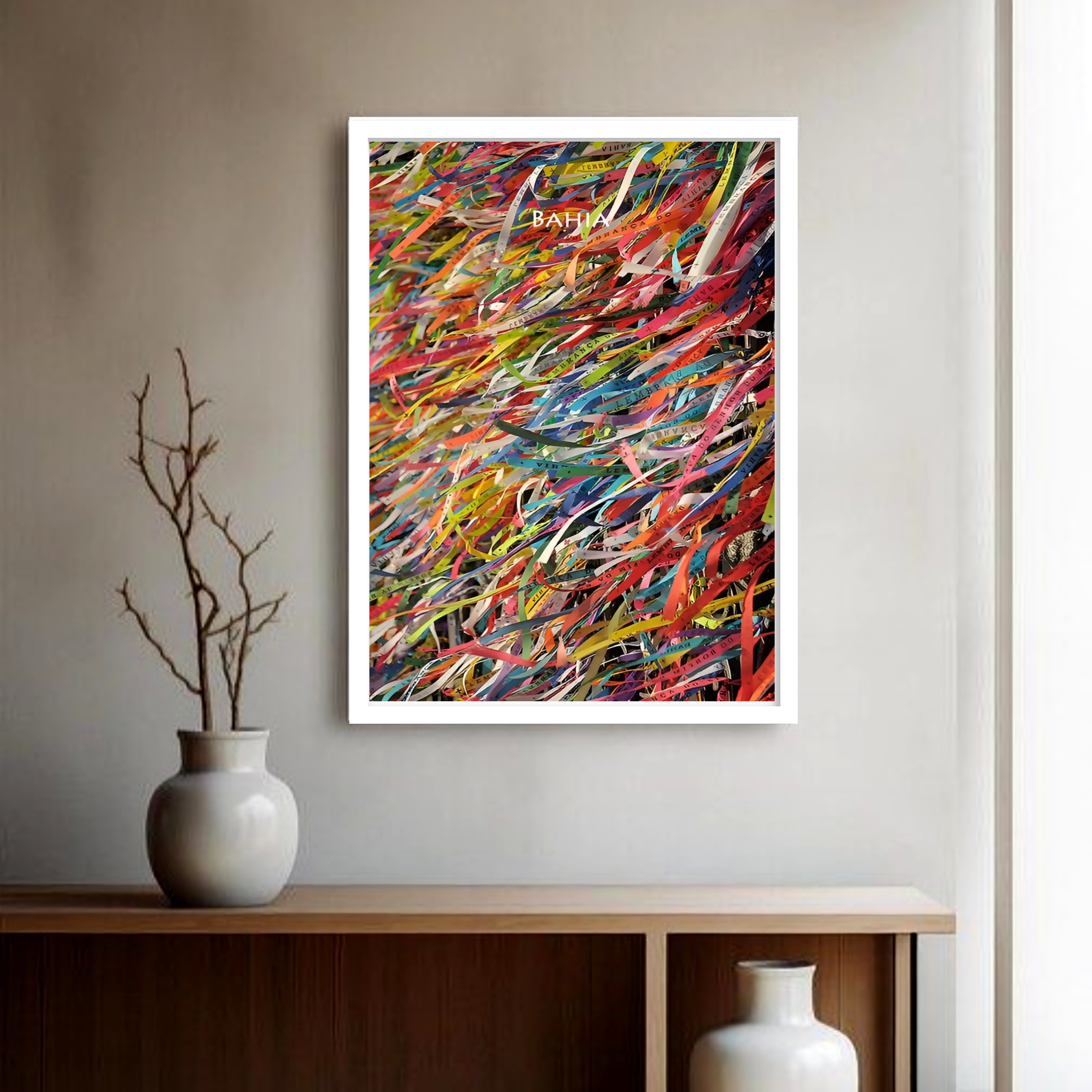 Quadro Decorativo Bahia Fitas - 70x50 cm