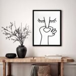 Quadro Decorativo Banheiro Minimalista - 70x50 cm