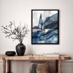Quadro Decorativo Barco Veleiro - 70x50 cm