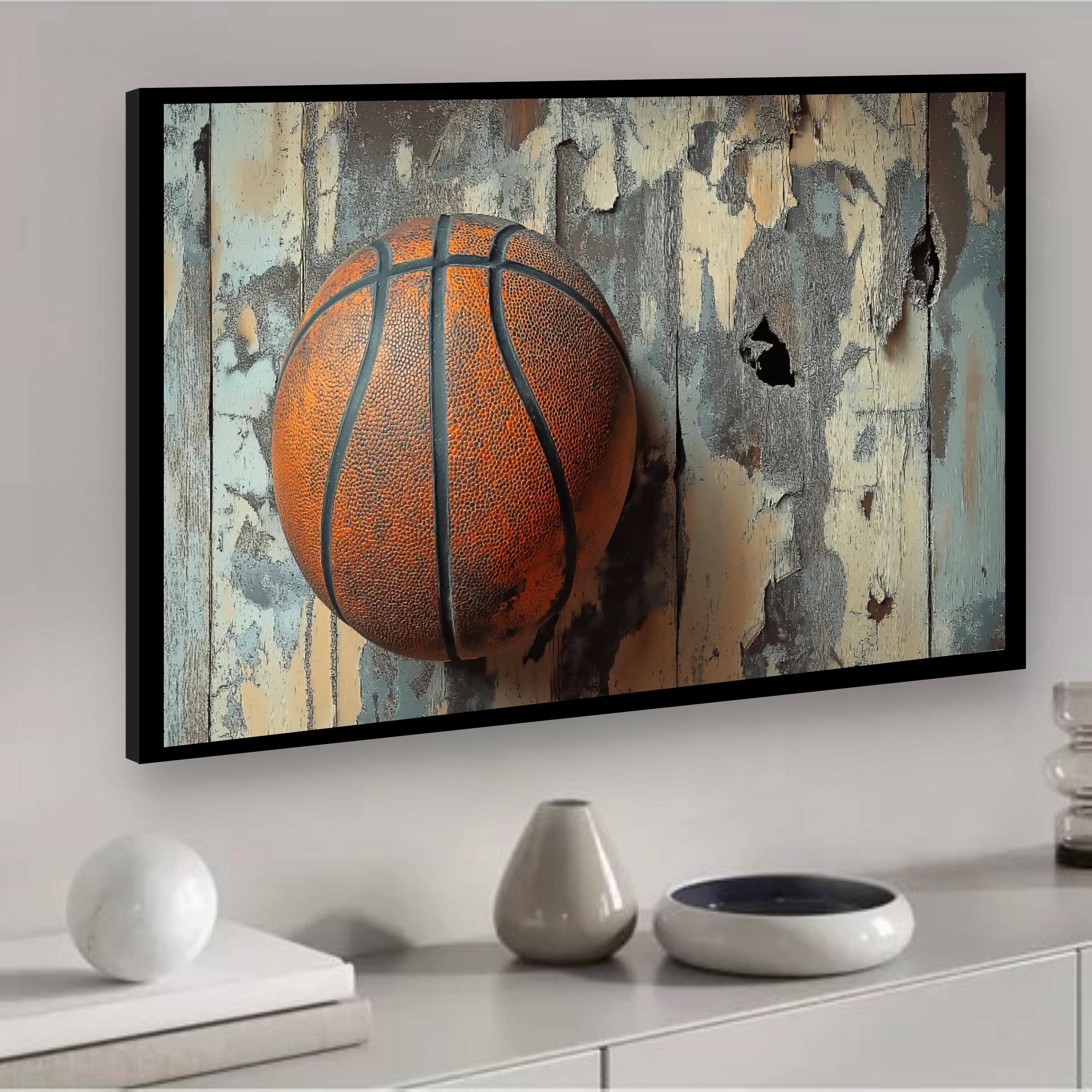 Quadro Decorativo Basquete Vintage - 50x70 cm