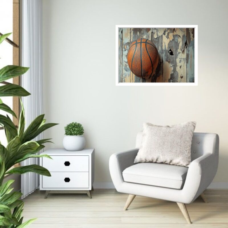 Quadro Decorativo Basquete Vintage - 50x70 cm