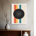 Quadro Decorativo Bauhaus Disco - 70x50 cm