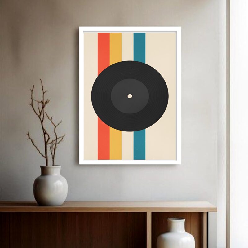 Quadro Decorativo Bauhaus Disco - 70x50 cm