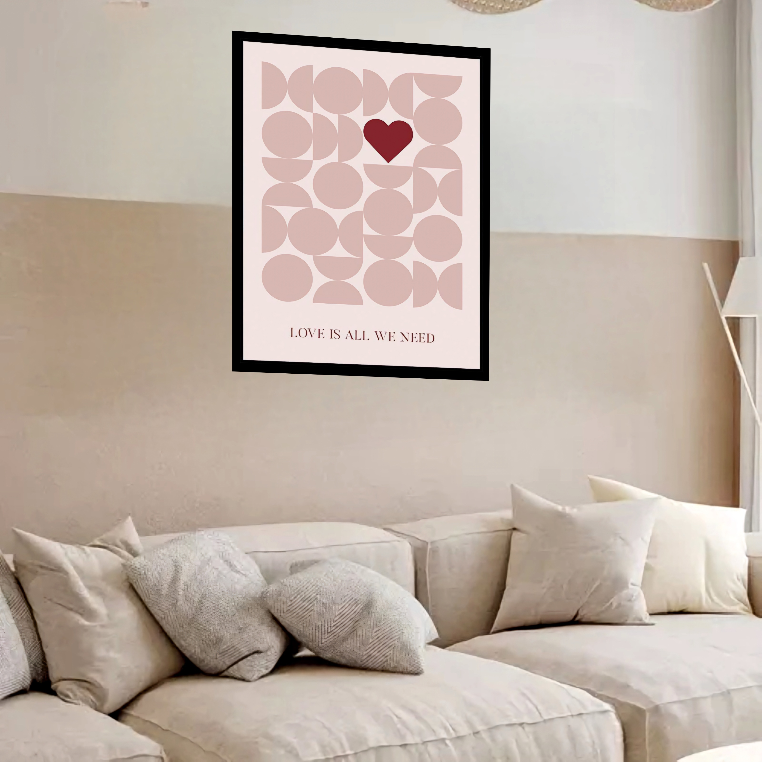 Quadro Decorativo Bauhaus Love Is All - 70x50 cm