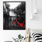 Quadro Decorativo Bikes Paris - 70x50 cm