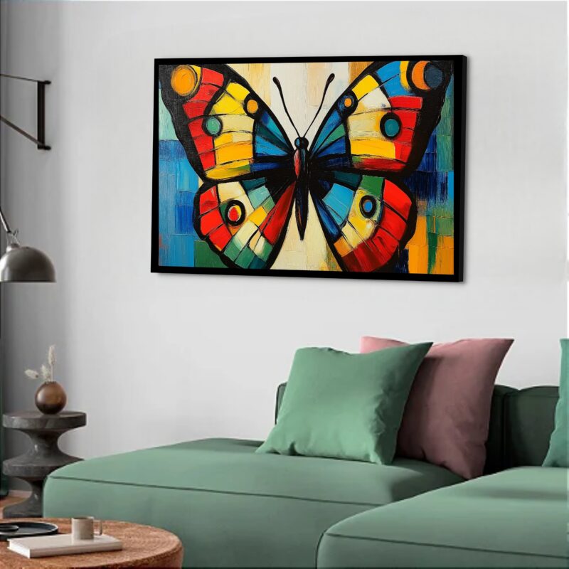 Quadro Decorativo Borboleta Abstrata - 50x70 cm