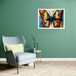 Quadro Decorativo Borboleta Abstrata - 50x70 cm