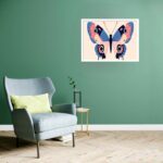 Quadro Decorativo Borboleta Azul Rose - 50x70 cm