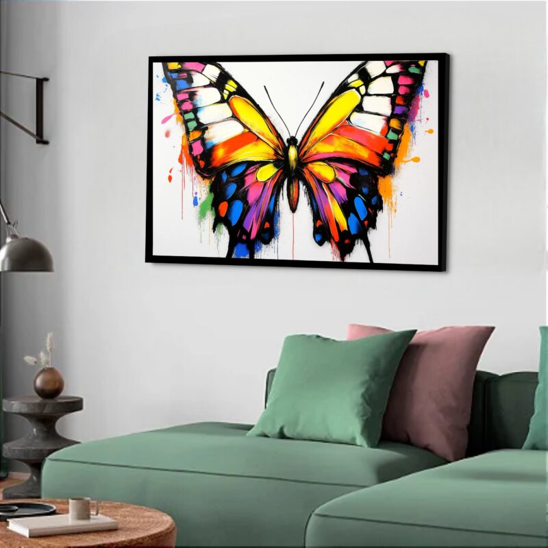 Quadro Decorativo Borboleta Colors - 50x70 cm