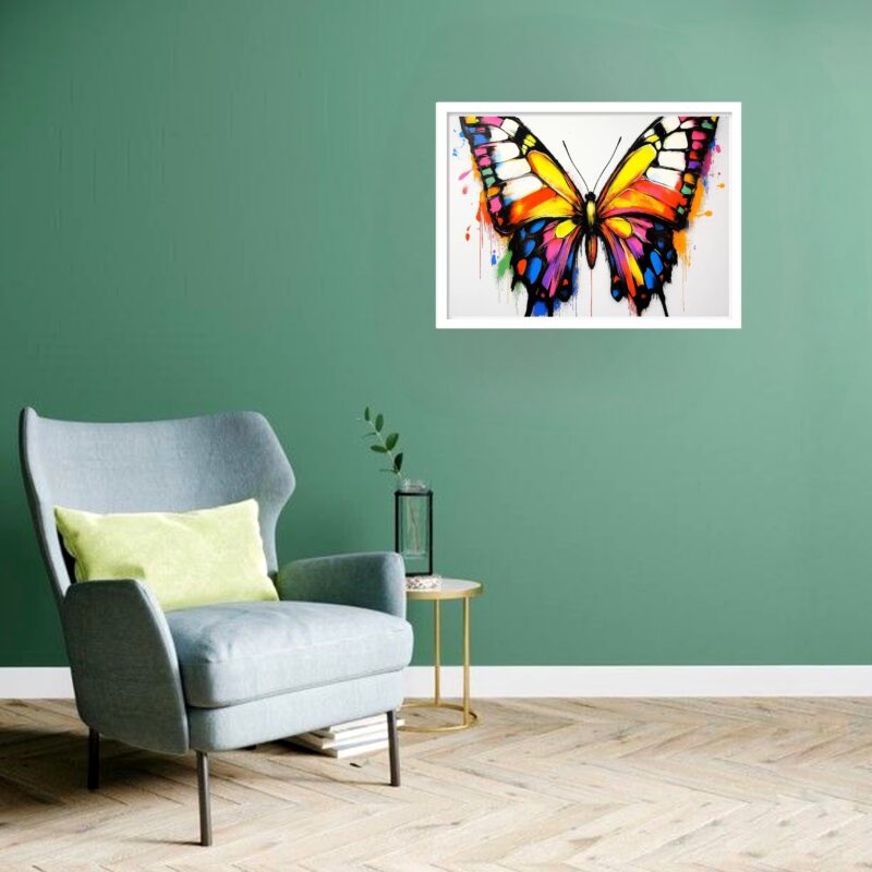 Quadro Decorativo Borboleta Colors - 50x70 cm