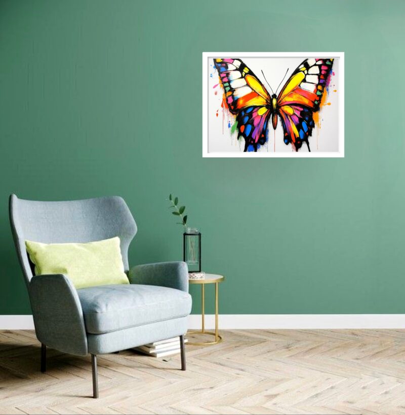 Quadro Decorativo Borboleta Colors - 50x70 cm