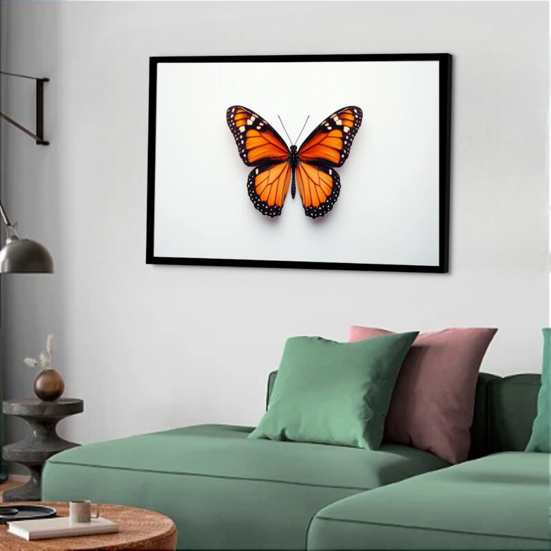 Quadro Decorativo Borboleta Laranja - 50x70 cm