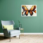 Quadro Decorativo Borboleta Mel - 50x70 cm