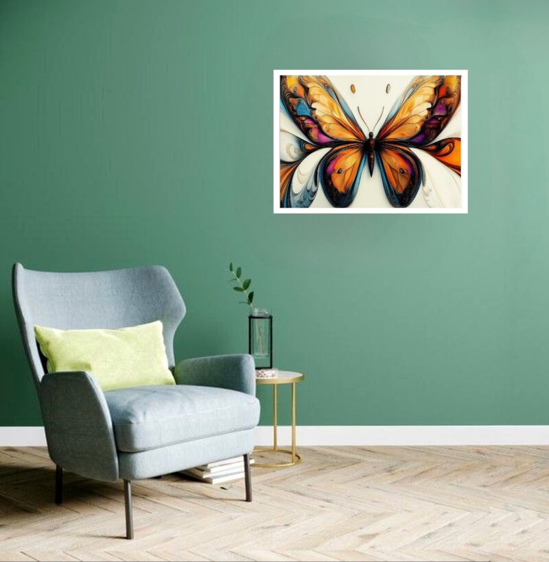 Quadro Decorativo Borboleta Mel - 50x70 cm