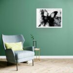Quadro Decorativo Borboleta Monocromática - 50x70 cm