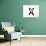 Quadro Decorativo Borboleta Reflexo Rio - 50x70 cm